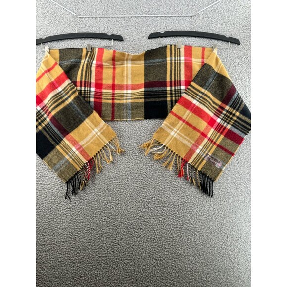 Better Than Cashmere Tartan Plaid Wool & Cashmere Blend Scarf Fringe Tassels - Picture 1 of 8